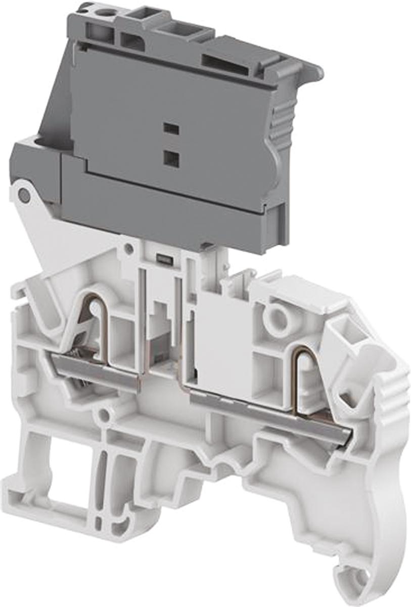 Produktfoto 1 von Entrelec ZK2.5 Reihenklemme mit Sicherungshalter Einfach Grau, 2.5mm², 500 V / 16A, Federklemme