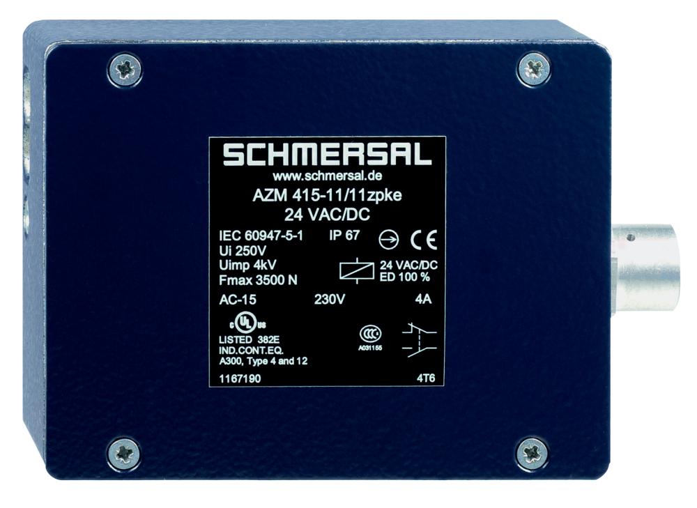 Produktfoto 1 von Schmersal AZM 415 Magnet-Verriegelungsschalter, Entriegelt bei Spannung, 24V ac/dc, , 2 Öffner