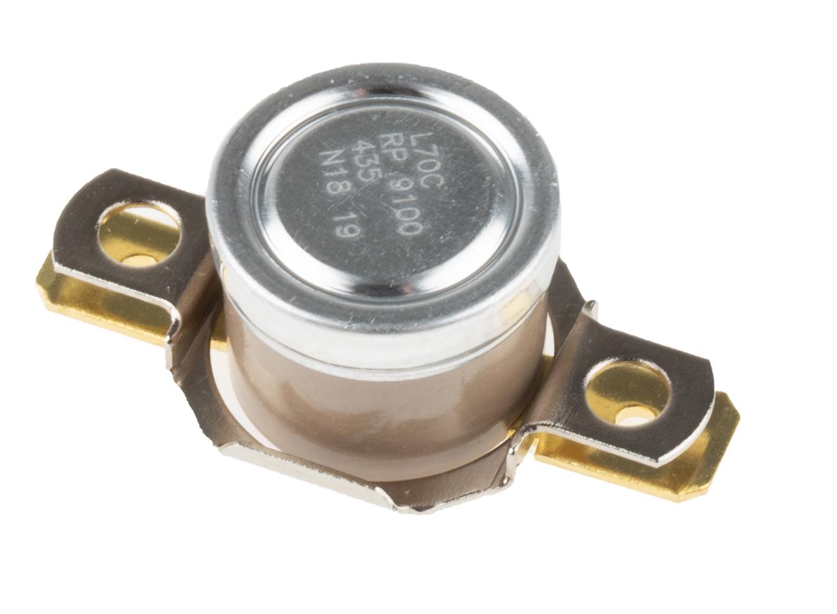 Produktfoto 1 von Honeywell Thermostat, Öffnen bei Anstieg, 0°C +186°C, Öffnungstemperatur 70°C, Schließtemperatur55°C, 10A, Bimetall