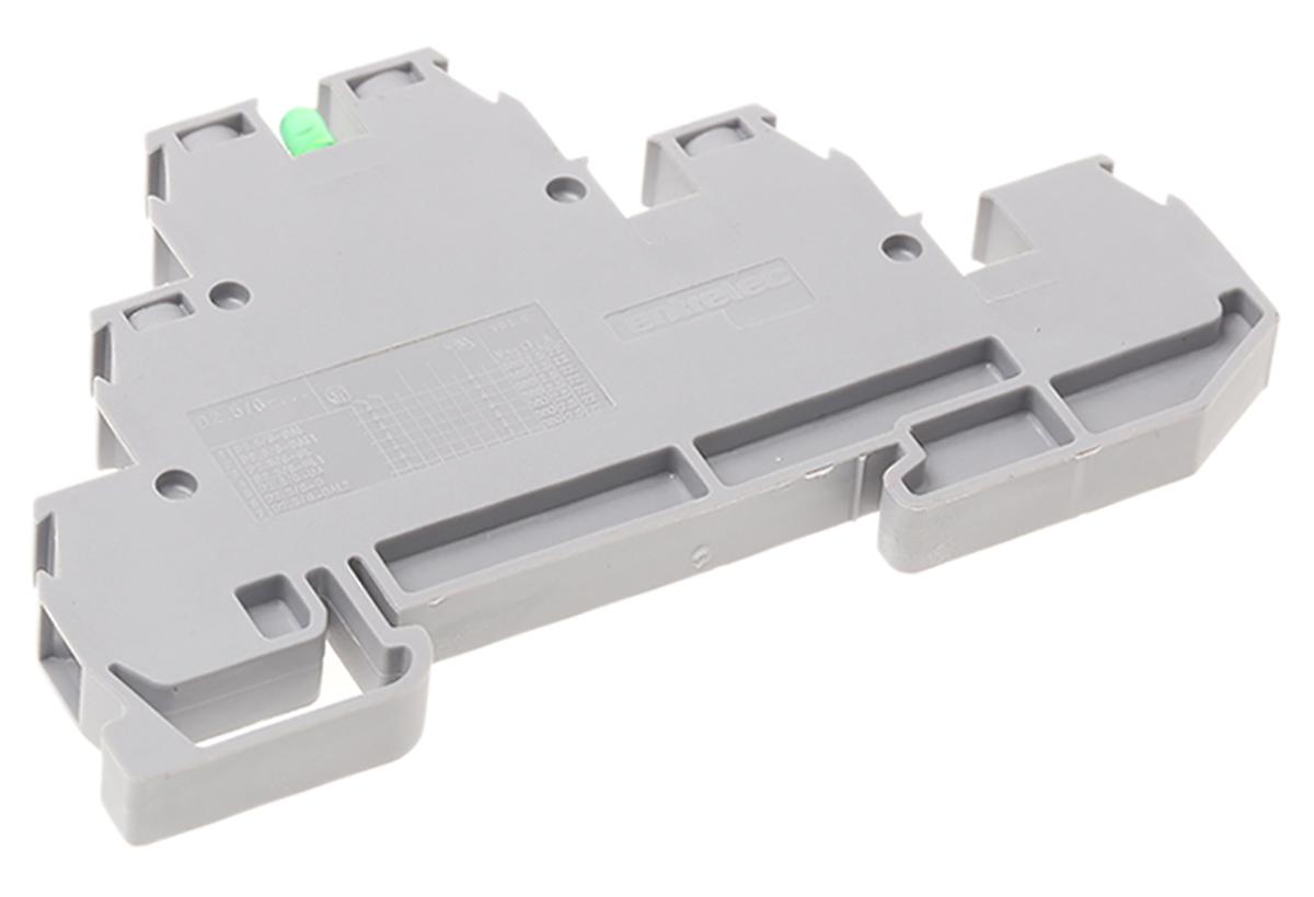 Produktfoto 1 von Entrelec SNA Reihenklemmenblock Zweifach Grün, 2.5mm², 380 V ac / 22A, Schraubanschluss