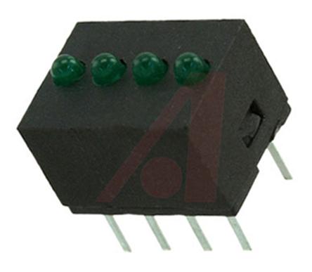 Dialight 555 LED Anzeige PCB-Montage Grün 4 x LEDs THT Vertical 8-Pins 40 °C