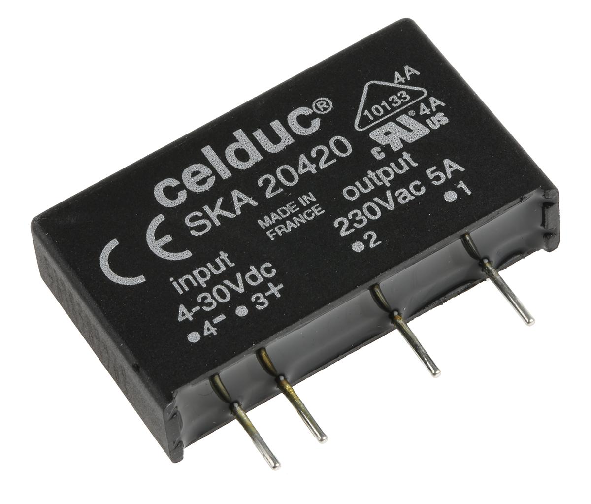 Produktfoto 1 von Celduc SK SK THT Halbleiterrelais mit Nulldurchgang 275 V ac / 4 A