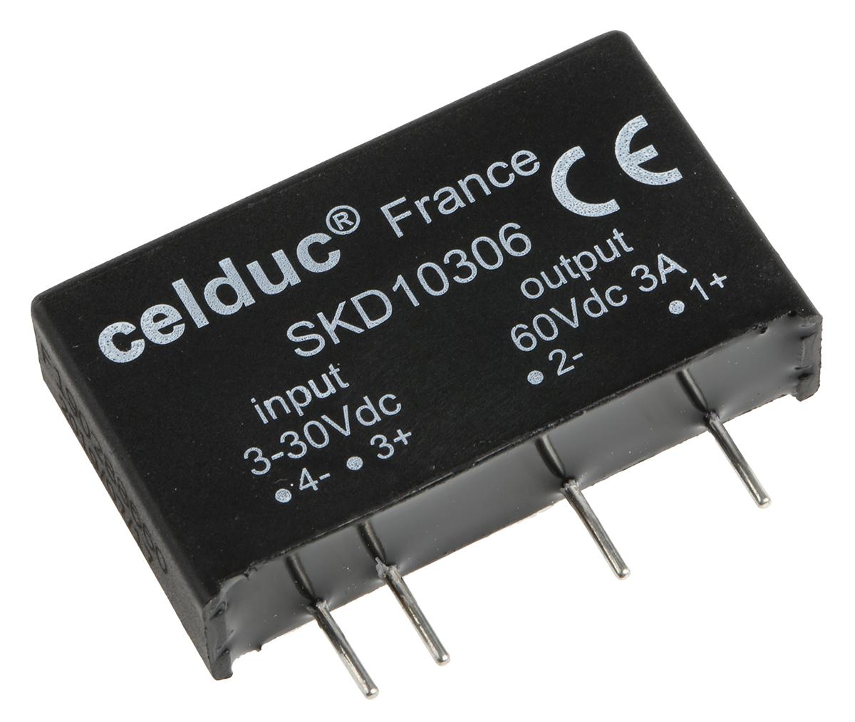 Produktfoto 1 von Celduc SK SK THT Halbleiterrelais DC 60 Vdc / 3 A