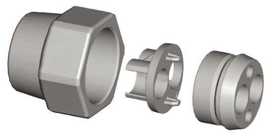 Produktfoto 1 von ITT Cannon Verbinderdichtung für Serie APD Ø 20.1mm Serie 121, L. 12.5mm, IP67