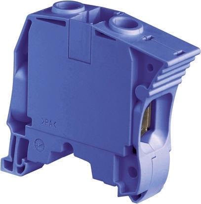 Produktfoto 1 von Entrelec ZS35 Reihenklemme Zweifach Blau, 35mm², 1 kV ac / 125A