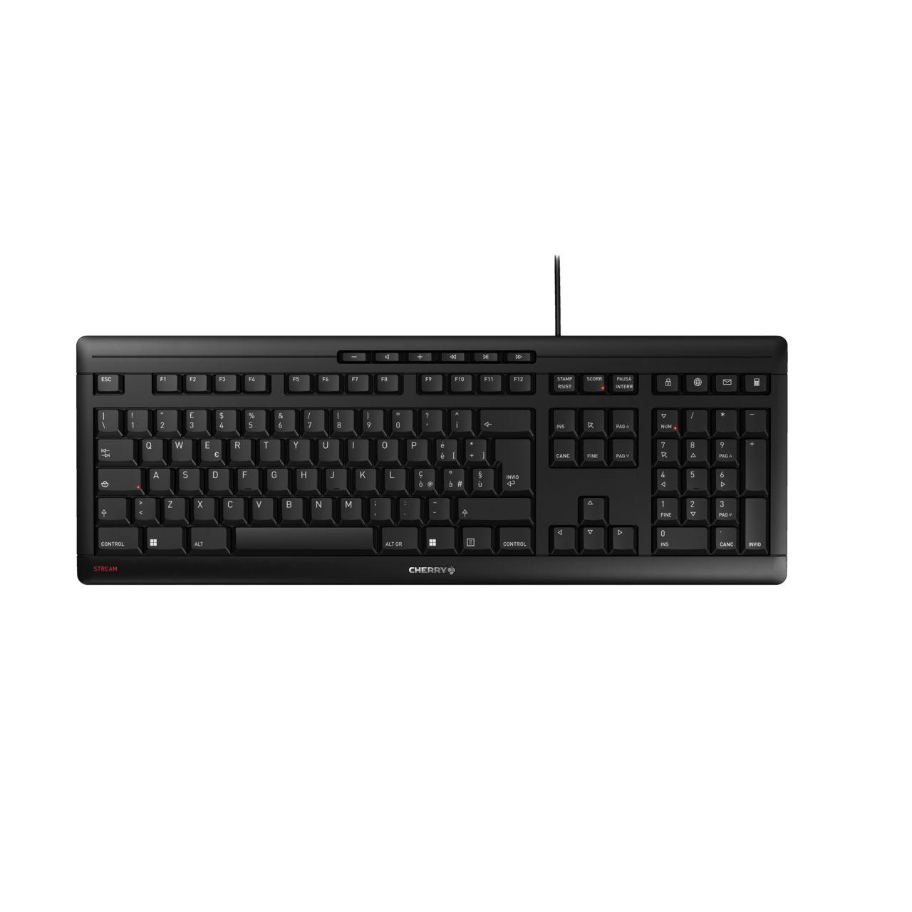 Produktfoto 1 von CHERRY Vereinigtes Königreich Tastatur QWERTY Kabelgebunden Schwarz USB Kompakt