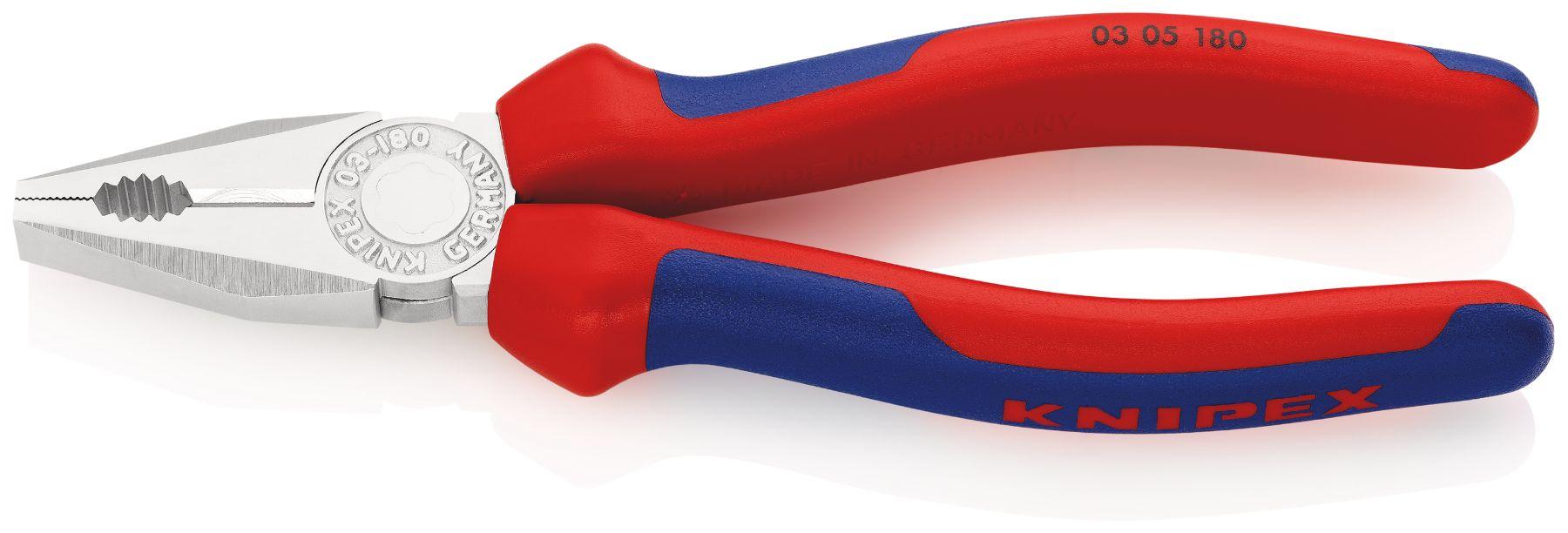 Produktfoto 1 von Knipex Kombizange, gebogen Schneidkraft → 12 mm 185 mm