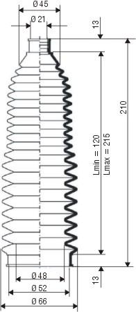 Produktfoto 1 von Faltenbalg F-3073-T