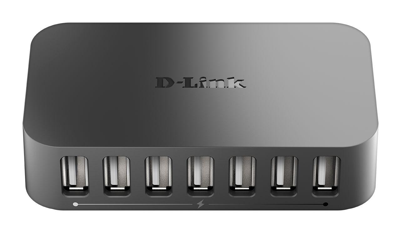 Produktfoto 1 von D-Link, USB 2.0 USB 2.0 Hub, 7 USB Ports, USB A, USB, Externer Netzadapter, 99 x 57 x 25mm