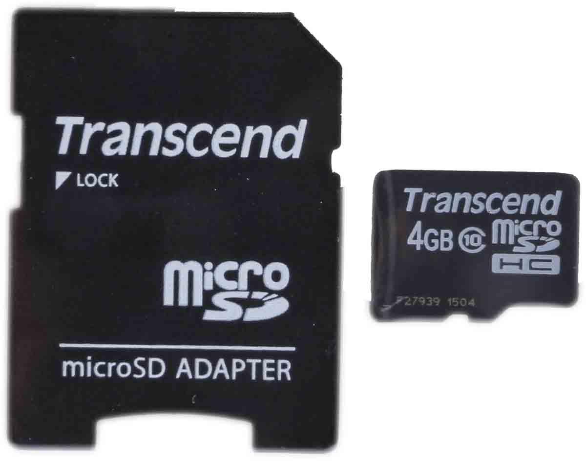 Produktfoto 1 von Transcend Micro SDHC Micro SD Karte 4 GB Class 10, MLC