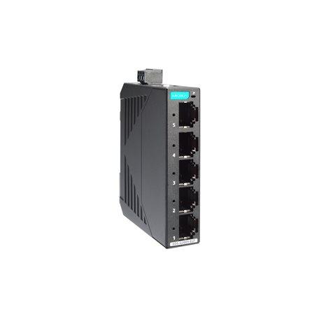 MOXA EDS-G2005-ELP Ethernet-Switch, 5 x RJ45 / 10/100/1000Mbit/s für DIN-Schienen, 9.6 → 60V dc