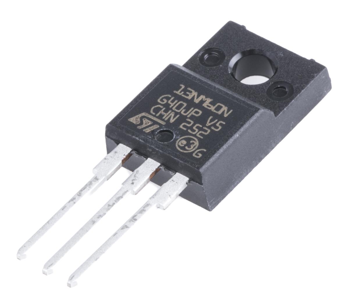 Produktfoto 1 von STMicroelectronics MDmesh STF13NM60N N-Kanal, THT MOSFET 600 V / 11 A 25 W, 3-Pin TO-220FP