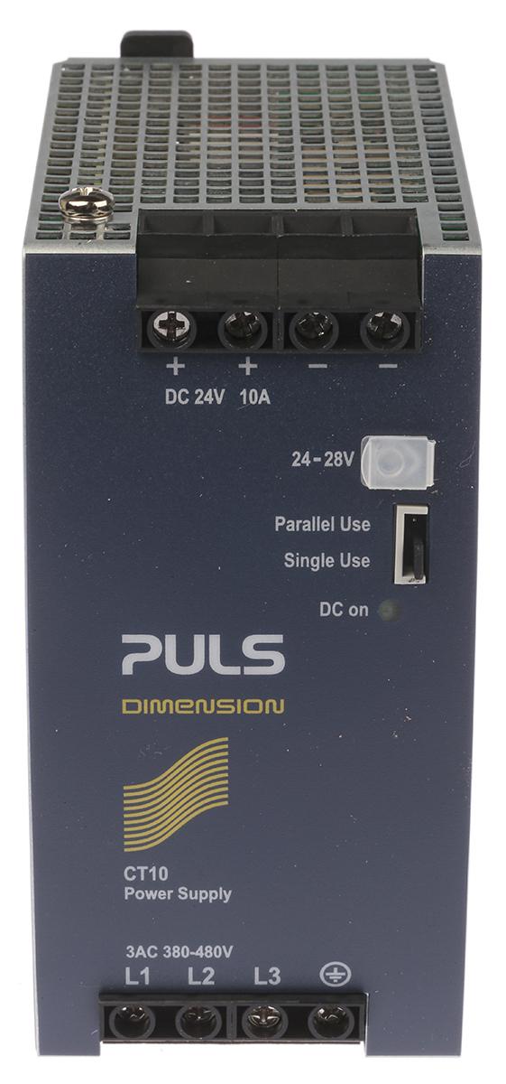 Produktfoto 1 von PULS DIMENSION C-Line 3-Phasen Switch-Mode DIN-Schienen Netzteil 240W, 380 → 480V ac, 24V dc / 10A