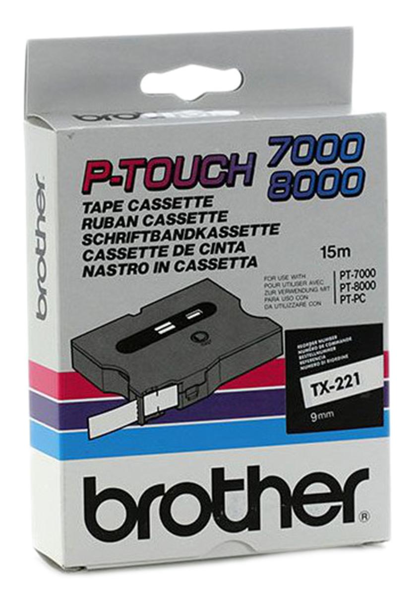 Produktfoto 1 von Brother Beschriftungsband Schwarz für PC, P-Touch 7000, P-Touch 8000 auf Weiß