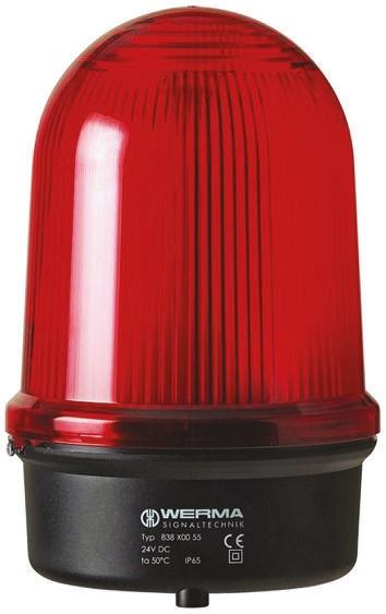 Produktfoto 1 von Werma BM 280, LED Rundum Signalleuchte Rot, 115 → 230 V ac, Ø 142mm x 218mm