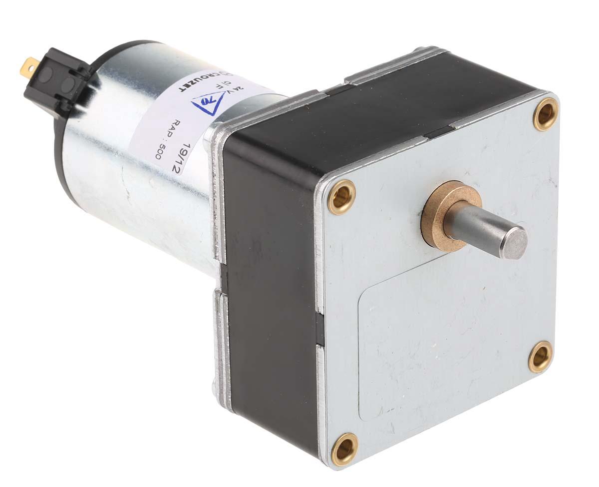 Crouzet Bürsten-Getriebemotor bis 5 Nm, 24 V dc / 15,6 W, Wellen-Ø 8mm, 65mm x 65mm