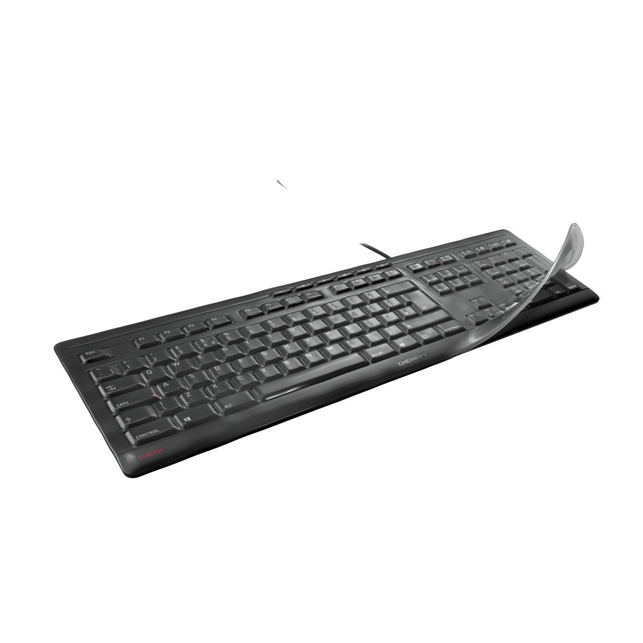 Produktfoto 1 von CHERRY Tastaturabdeckung für STREAM-Tastatur (JK-8500 - US-Varianten) Schwarz