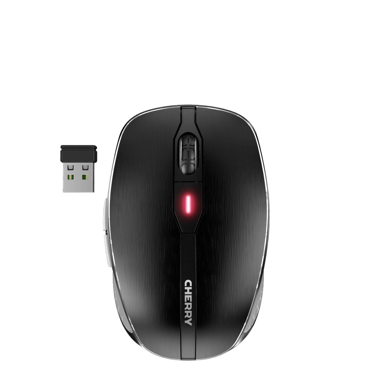 CHERRY Maus Wireless Wireless Kompakt Optisch 6 Tasten Schwarz