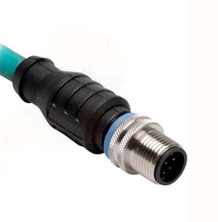 Produktfoto 1 von Turck Ethernetkabel Cat.5e, 10m, Blaugrün Patchkabel, A M12 Buchse, B RJ45, TPE