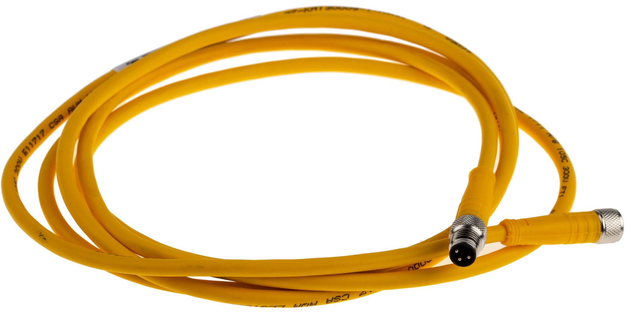 Turck konfektioniertes Sensorkabel 3-adrig Buchse / M8 Stecker, Länge 2m