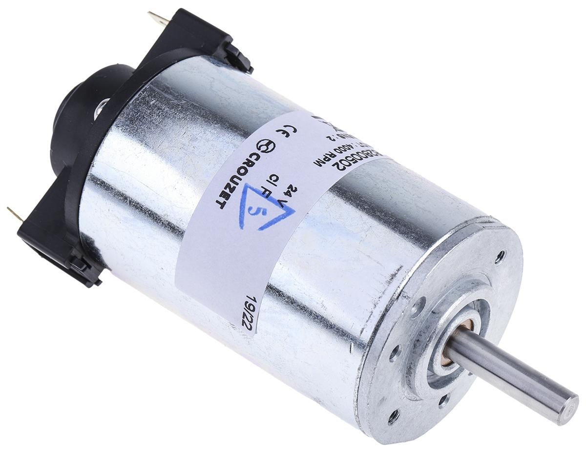 Crouzet Bürstenmotor bis 70 mNm, 24 V dc / 22 W, Wellen-Ø 6mm x 84.8mm