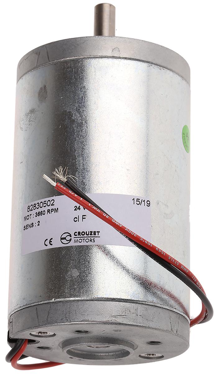 Produktfoto 1 von Crouzet Bürstenmotor bis 170 mNm, 24 V dc / 50 W, , Wellen-Ø 8mm x 103mm