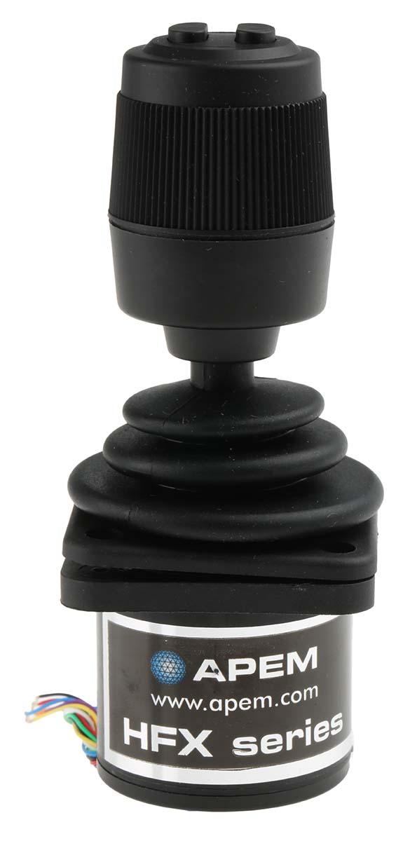 APEM Hall-Effekt-Joystick, 3-Achsen Hall Effekt, 4.75V / 10 mA @ 5 V ac, IP65, IP68 Griff Typ Knopf