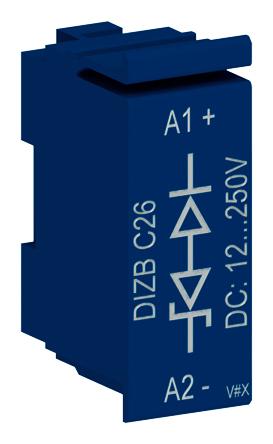 Produktfoto 1 von WEG Serie DIZC0 Z-Diode für Überspannungsschutzblock für CWC07 bis CWC016 Schütze, CWCA0 Schütze