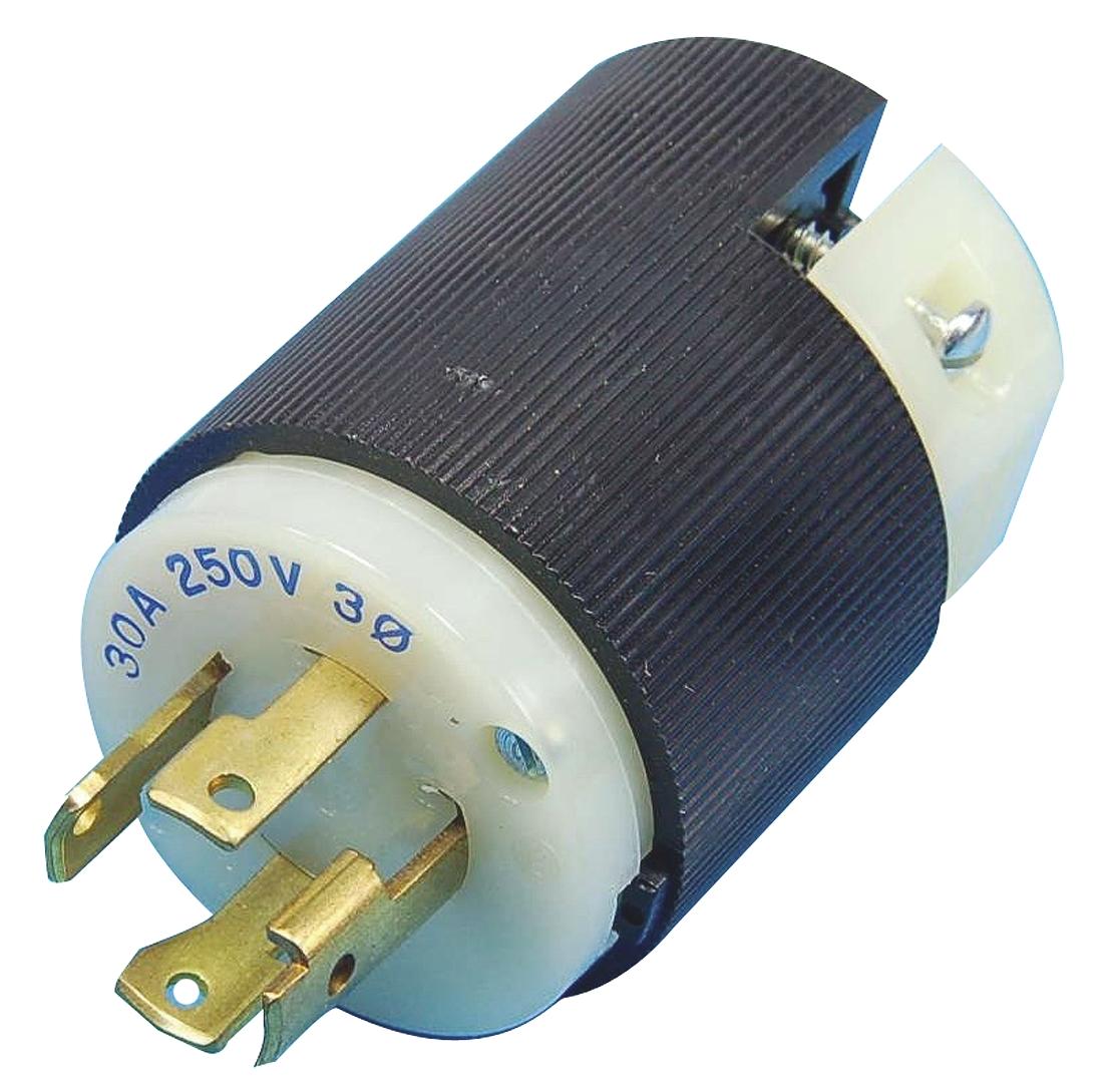 Produktfoto 1 von Hubbell Netzstecker Kabel, 3P+E, NEMA L15 - 30P, 250 V / 30A, für USA