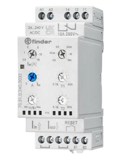 Produktfoto 1 von Finder NFC-Überwachungsrelais 0,8 → 1,1V ac/dc Ein-phasig, 1-poliger Wechsler DIN-Schienen