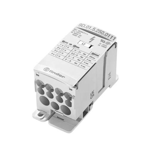 Produktfoto 1 von Finder Schraubklemme Verbindungsklemme ohne Sicherung 8-polig , 2 AWG, 100kA / 1000/1500 V AC/DC, 35mm², Kunststoff,