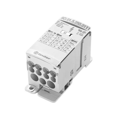 Produktfoto 1 von Finder Schraubklemme Verbindungsklemme ohne Sicherung 12-polig , 2/0 AWG, 100kA / 1000/1500 V AC/DC, 70mm², Kunststoff,