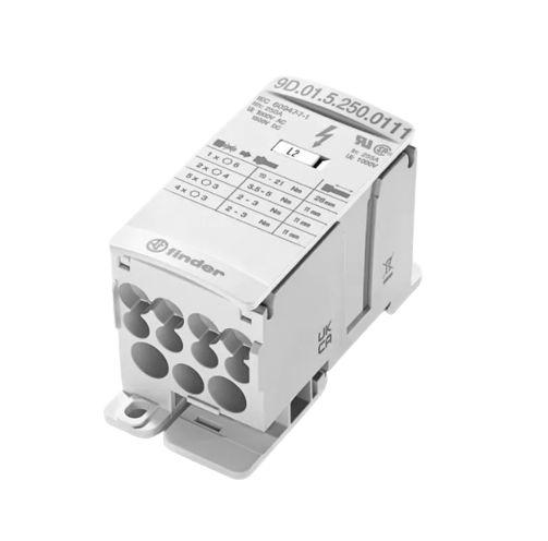 Produktfoto 1 von Finder Schraubklemme Verbindungsklemme ohne Sicherung 12-polig , 4/0 AWG, 100kA / 1000/1500 V AC/DC, 120mm²,