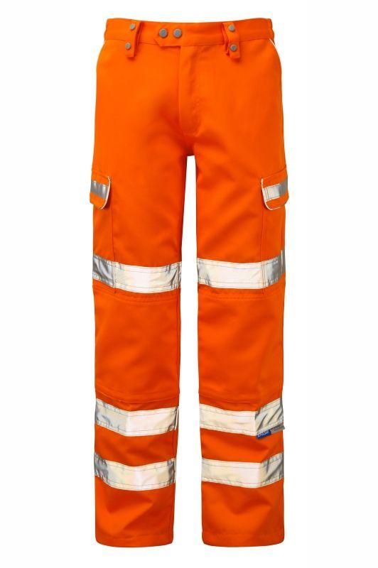 Produktfoto 1 von PULSAR Herren Warnschutz-Arbeitshose, Orange, Gelb