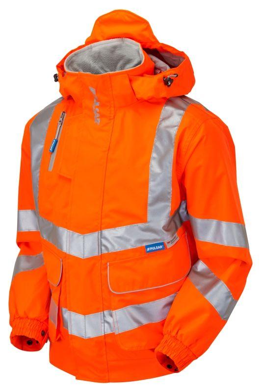 Produktfoto 1 von PULSAR Unisex Warnschutzjacke Gut sichtbar, wasserdicht Orange, Größe XXL