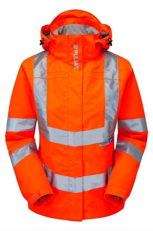 Produktfoto 1 von PULSAR Damen Warn-Softshelljacke Wasserdicht, Größe 8