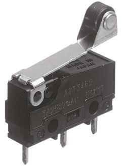 Panasonic Mikroschalter Rollenhebel-Betätiger PCB, 3 A @ 250 V ac, 1-poliger Wechsler 0,039 N -25°C - +85°C