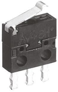 Panasonic Mikroschalter Rollenhebel simuliert-Betätiger Lötanschluss, 100 mA @ 30 V dc, 1-poliger Wechsler 0,29 N -25°C