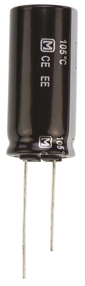 Produktfoto 1 von Panasonic EE RADIAL, THT Aluminium-Elektrolyt Kondensator 100μF ±20% / 400V dc, Ø 18mm x 40mm, bis 105°C