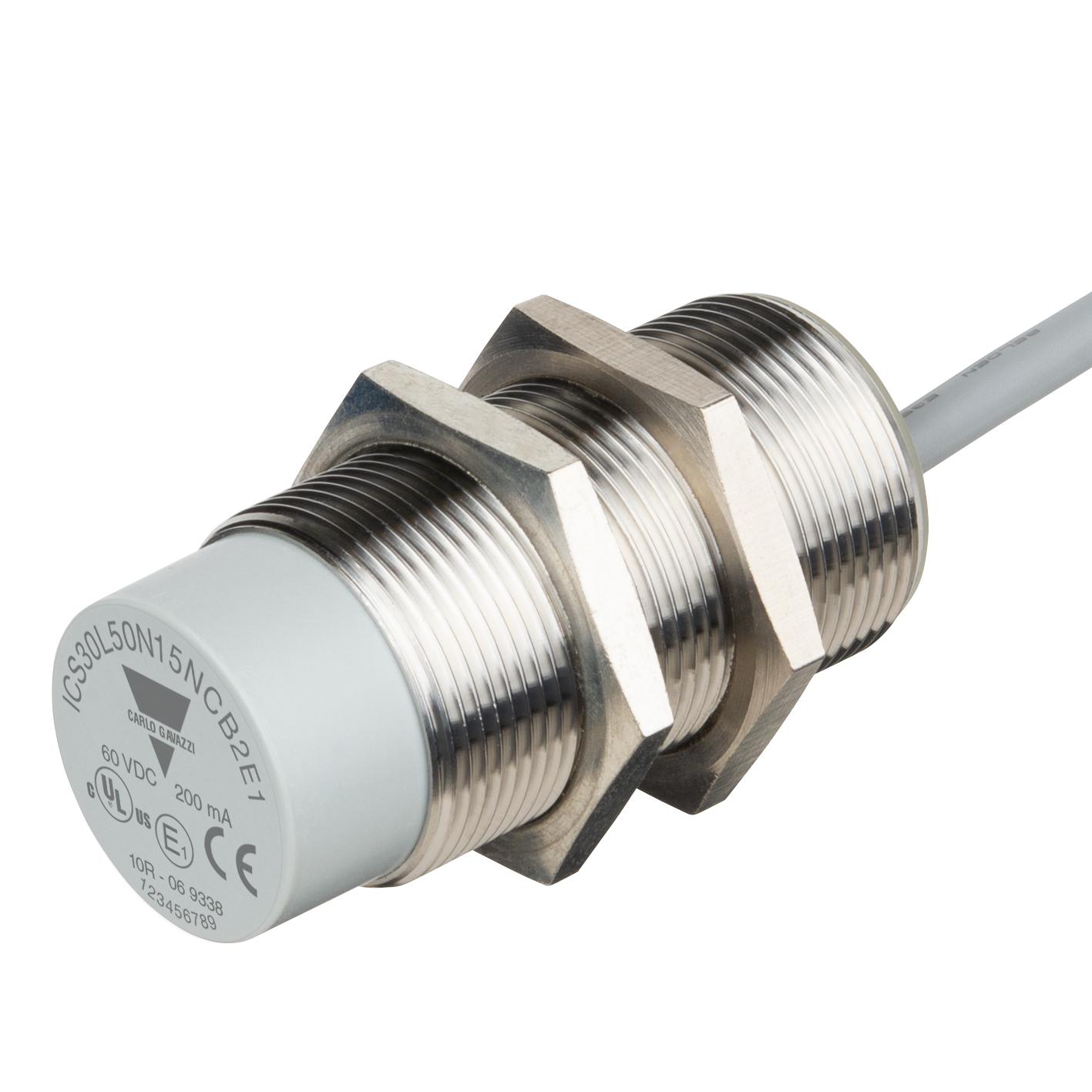 Produktfoto 1 von Carlo Gavazzi ICS30 M30 Induktiver Näherungsschalter NPN 8 → 60 V dc, zylindrisch 22 mm, IP67, IP68, IP69K