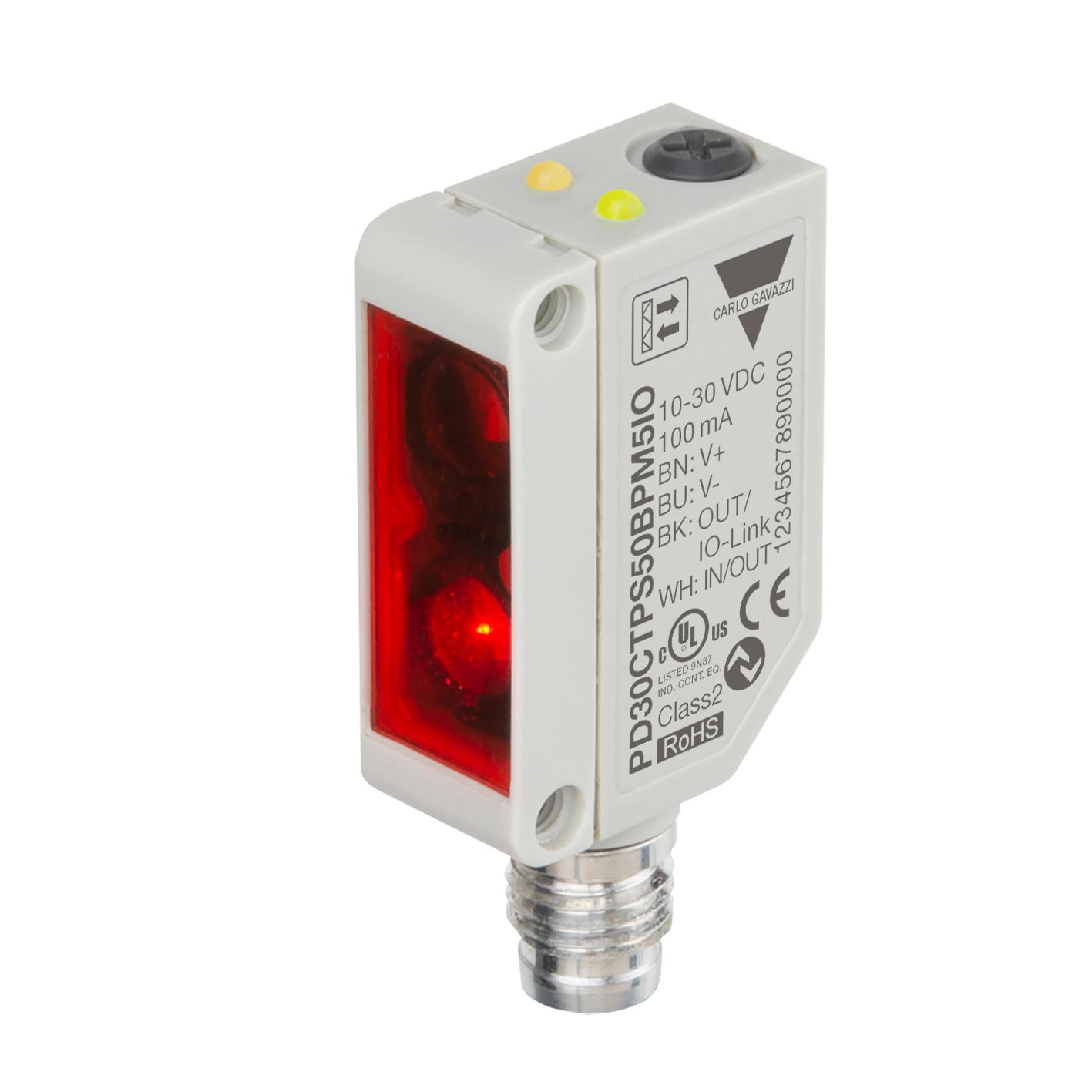 Produktfoto 1 von Carlo Gavazzi Rechteckig Optischer Sensor, Polarisiert Retro Reflektierend, Bereich 5000 mm, PNP/NPN Ausgang, Stecker