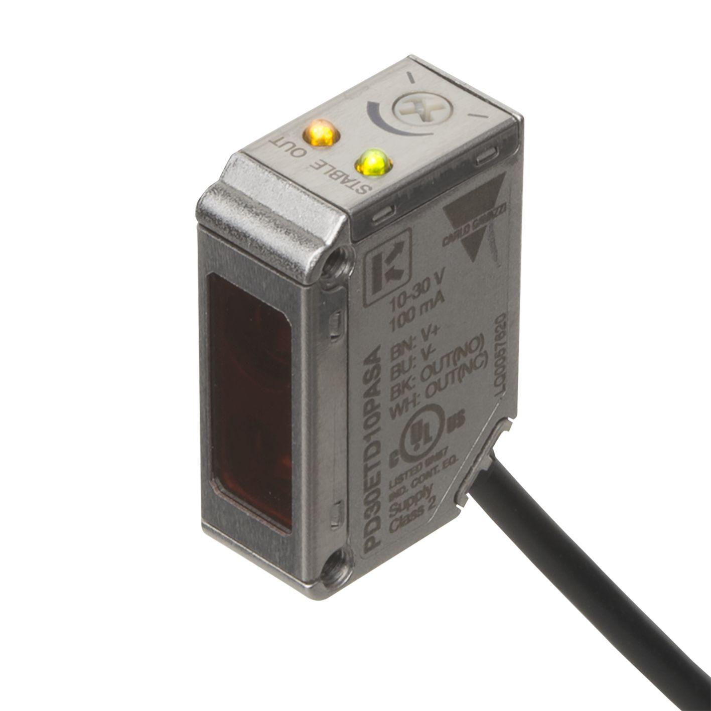 Produktfoto 1 von Carlo Gavazzi Rechteckig Optischer Sensor, Durchgangsbalken, Bereich 15000 mm, PNP Ausgang, Anschlusskabel,