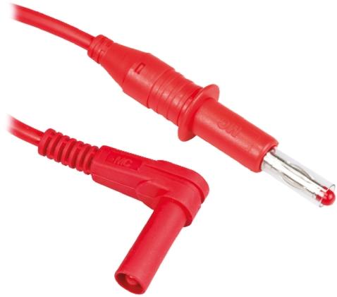 Produktfoto 1 von Staubli Messleitung 4mm Stecker / Stecker, Rot PVC-isoliert 1m, 600V / 19A CAT II 600V