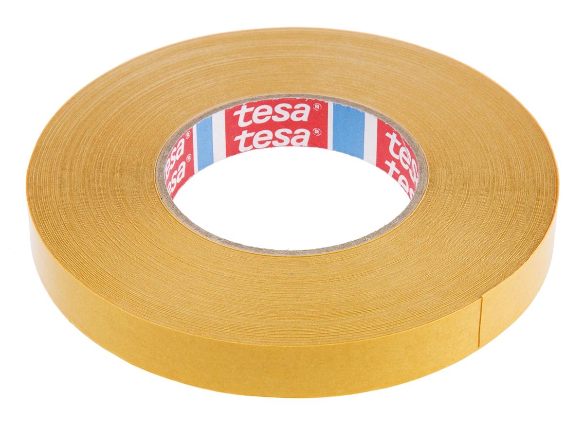 Tesa Kunststoff-Klebeband doppelseitig, Weiß, -40°C bis +80°C, Stärke 0.23mm, 19mm x 50m, Tesa 4970