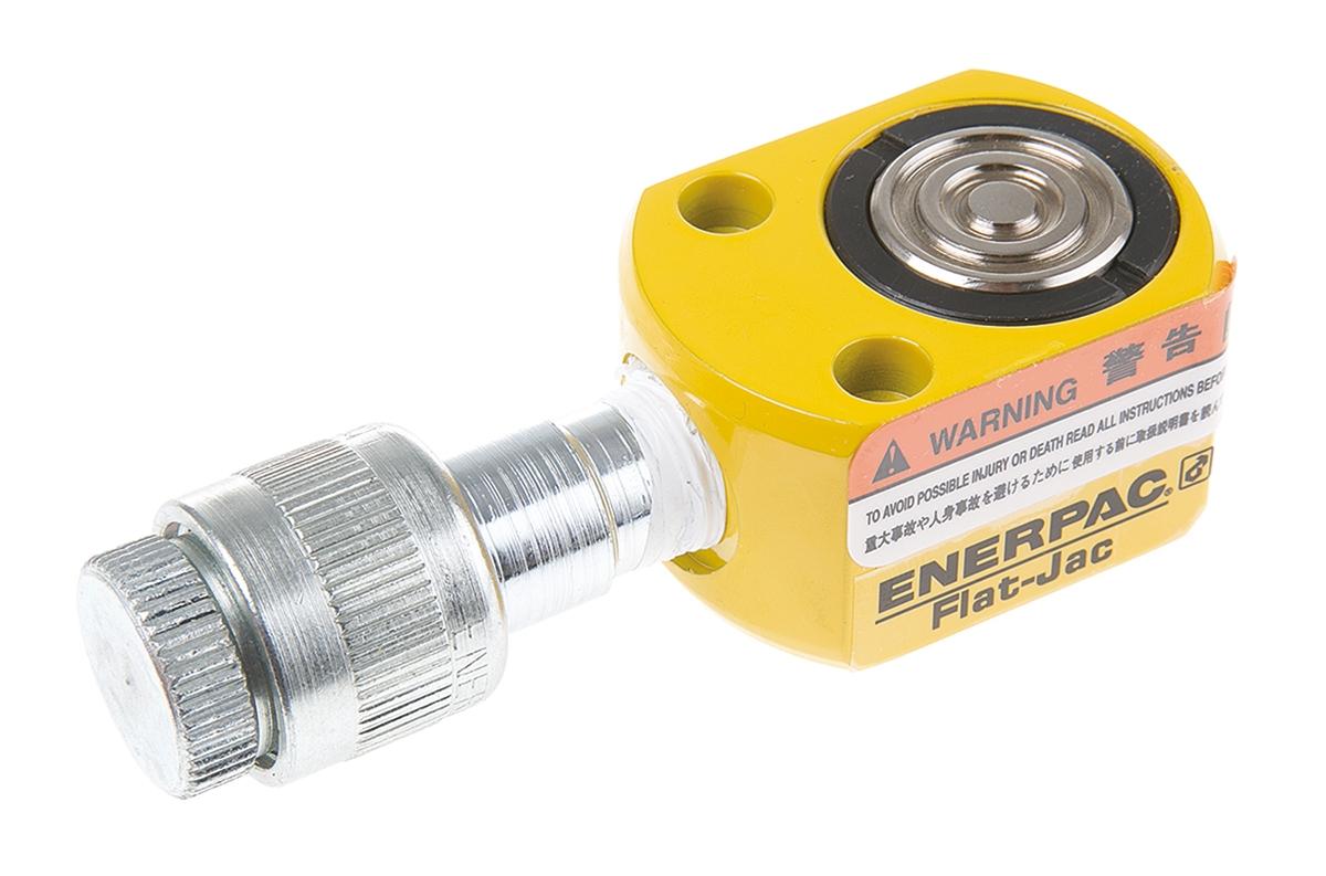 Enerpac RSM Hydraulikzylinder mit geringer Höhe, Einfachbetätigung, Hub 6mm, Hubleistung 5t, eingef.L. 32mm