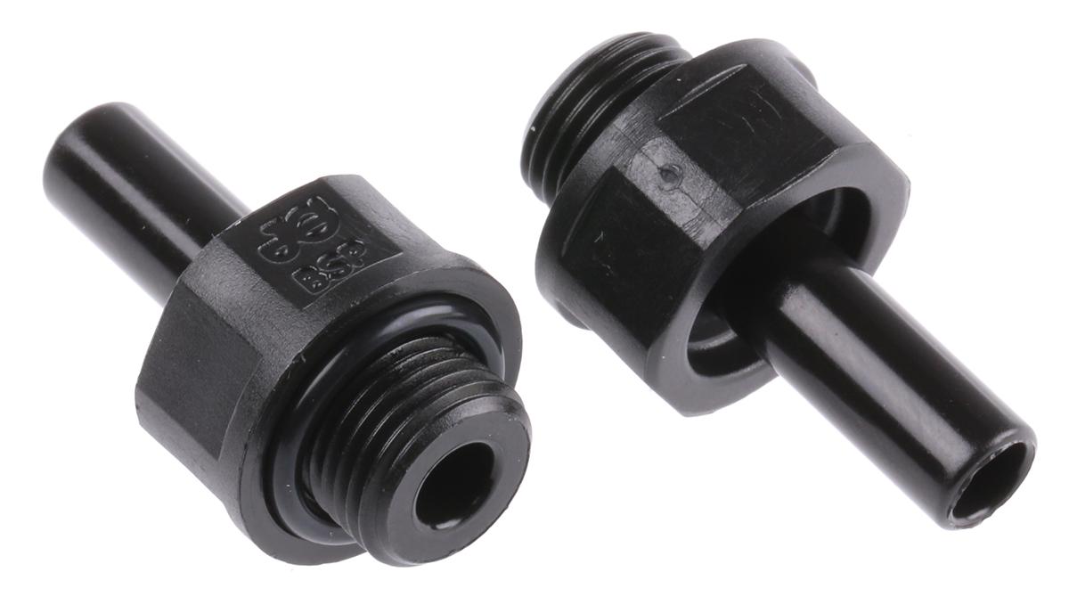 Produktfoto 1 von John Guest PM Gerader Gewindeadapter, Gewinde-zu-Rohr, Acetalcopolymer, G1/8 Stecker, 16 bar