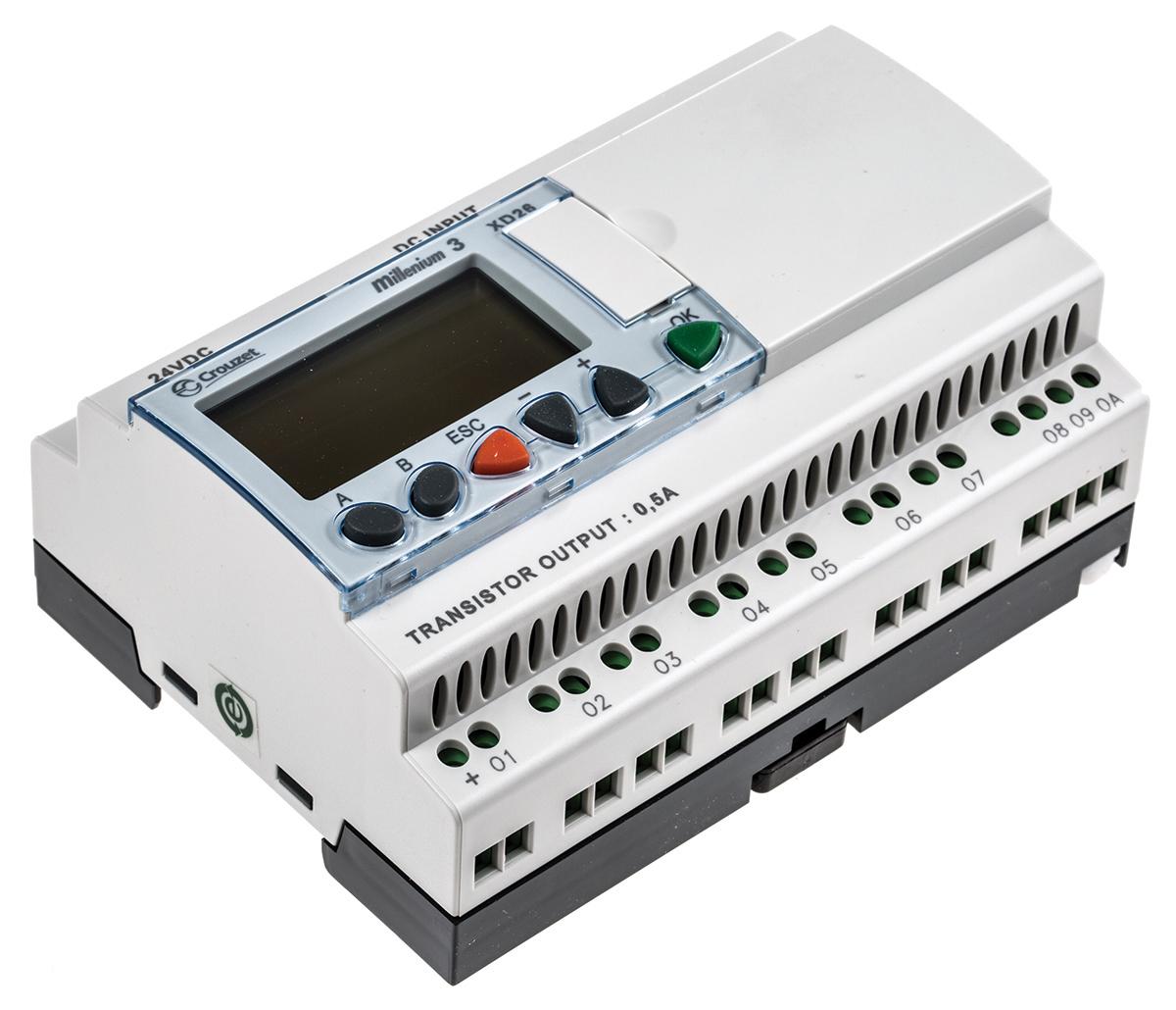 Crouzet Millenium 3 Logikmodul, 16 Eing. Transistor Ausg.Typ Analog, Digital Eing.Typ 24 Vdc