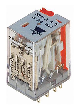 Produktfoto 1 von Carlo Gavazzi RMI A45  Monostabiles Relais, Steckrelais 4-poliger Wechsler 5A 24V ac Spule / 1.2W