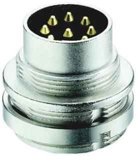 Lumberg 03 20 M16 Rundsteckverbinder Stecker 8-polig / 5.0A Frontmontage, Lötanschluss IP68