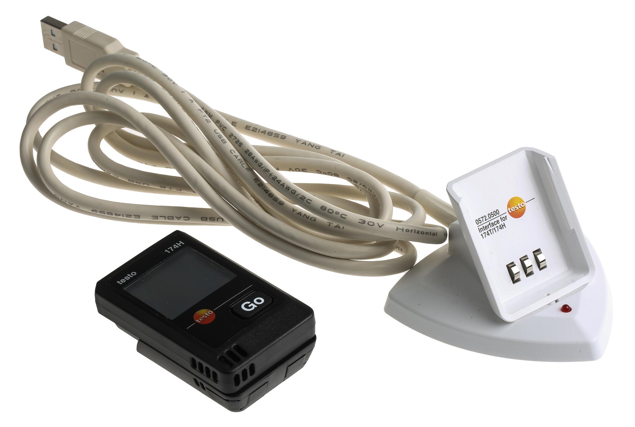 Testo 2-Kanal Feuchtigkeit, Temperatur Datenlogger, -20°C → +70°C / 100%RH, Sensor kapazitiv, NTC